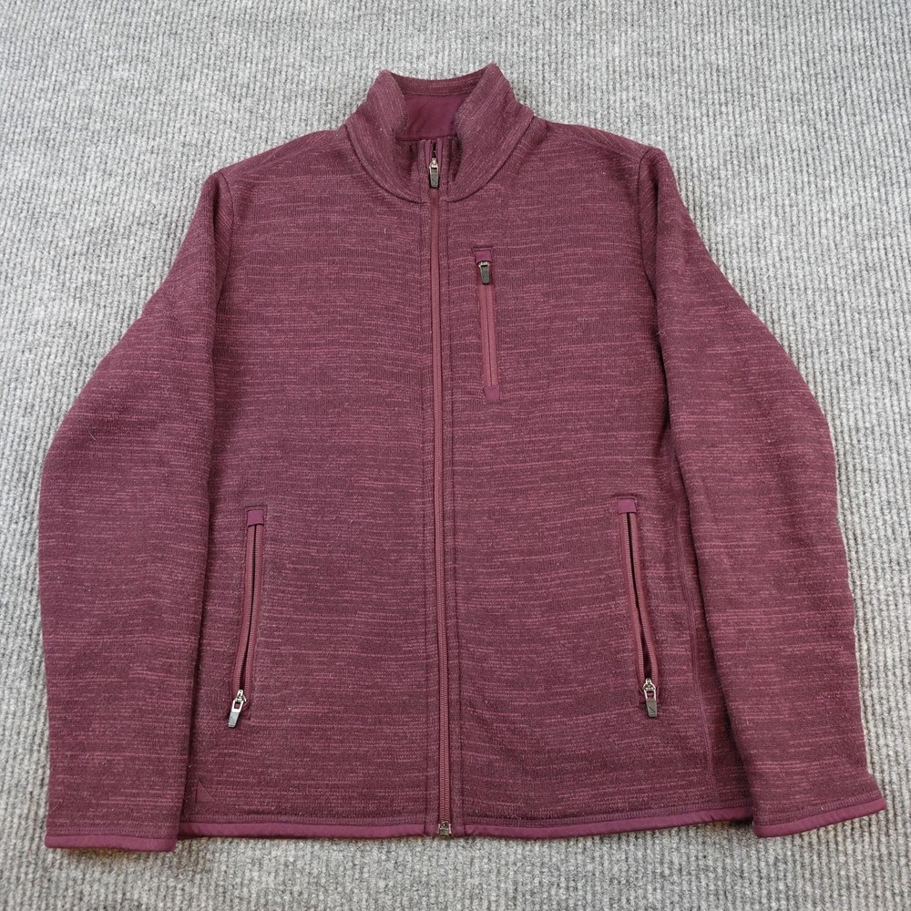UNTUCKit Jacket Mens Medium Red Fleece Lined Full Zip Kezoh Windbreaker Outdoor